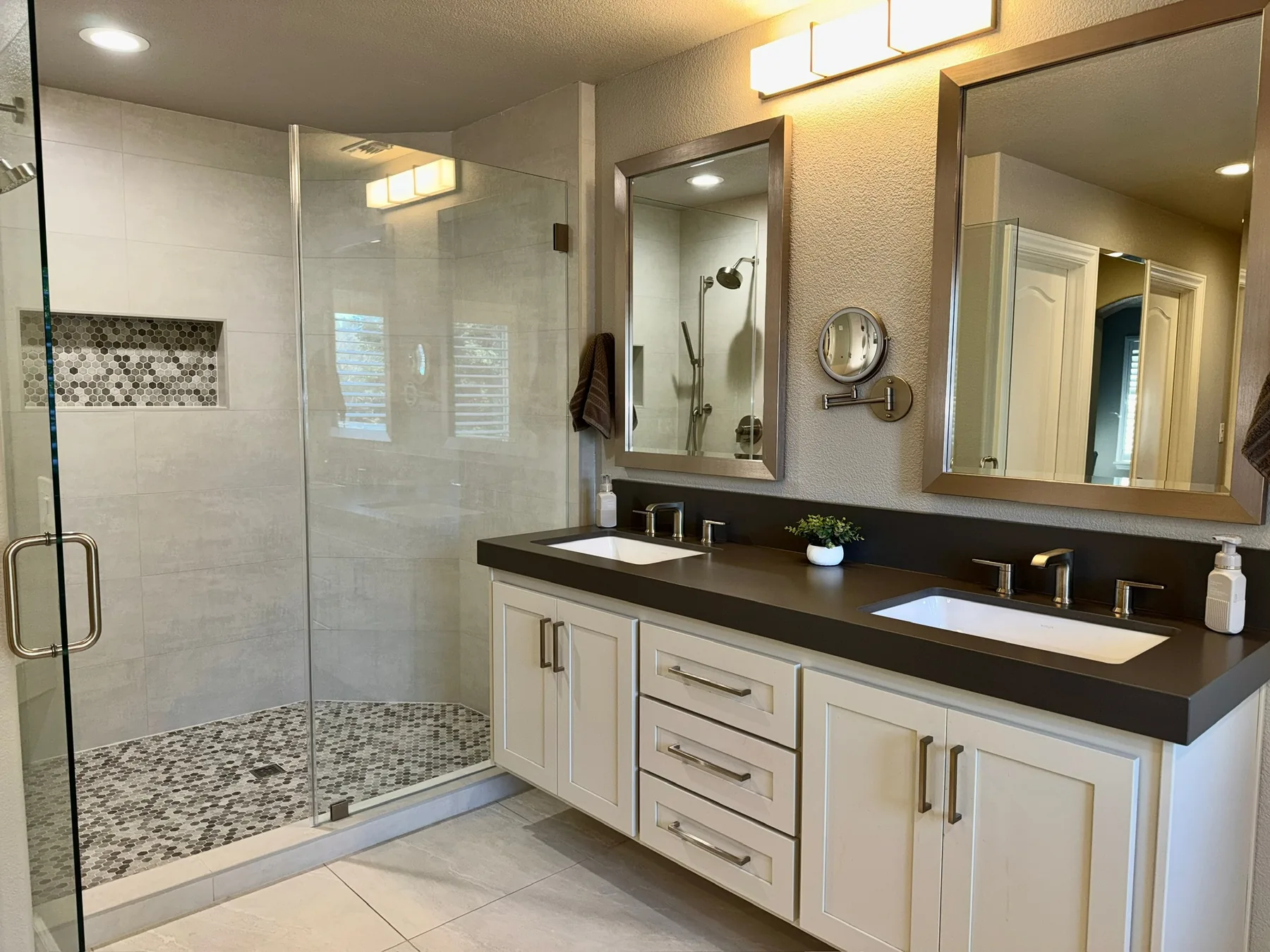Finished modern bathroom