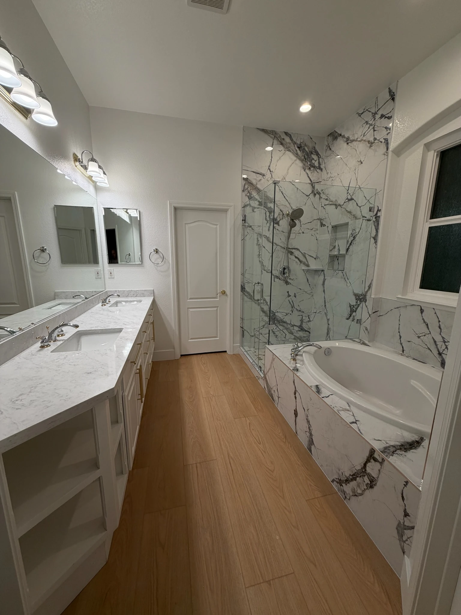 Roseville primary bathroom after remodel